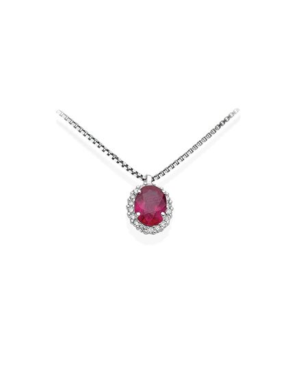 Collana Donna Oro Donna Luce in Oro bianco Rubino 0.55 Ct DHPR7877.006 - DHPR7877.006